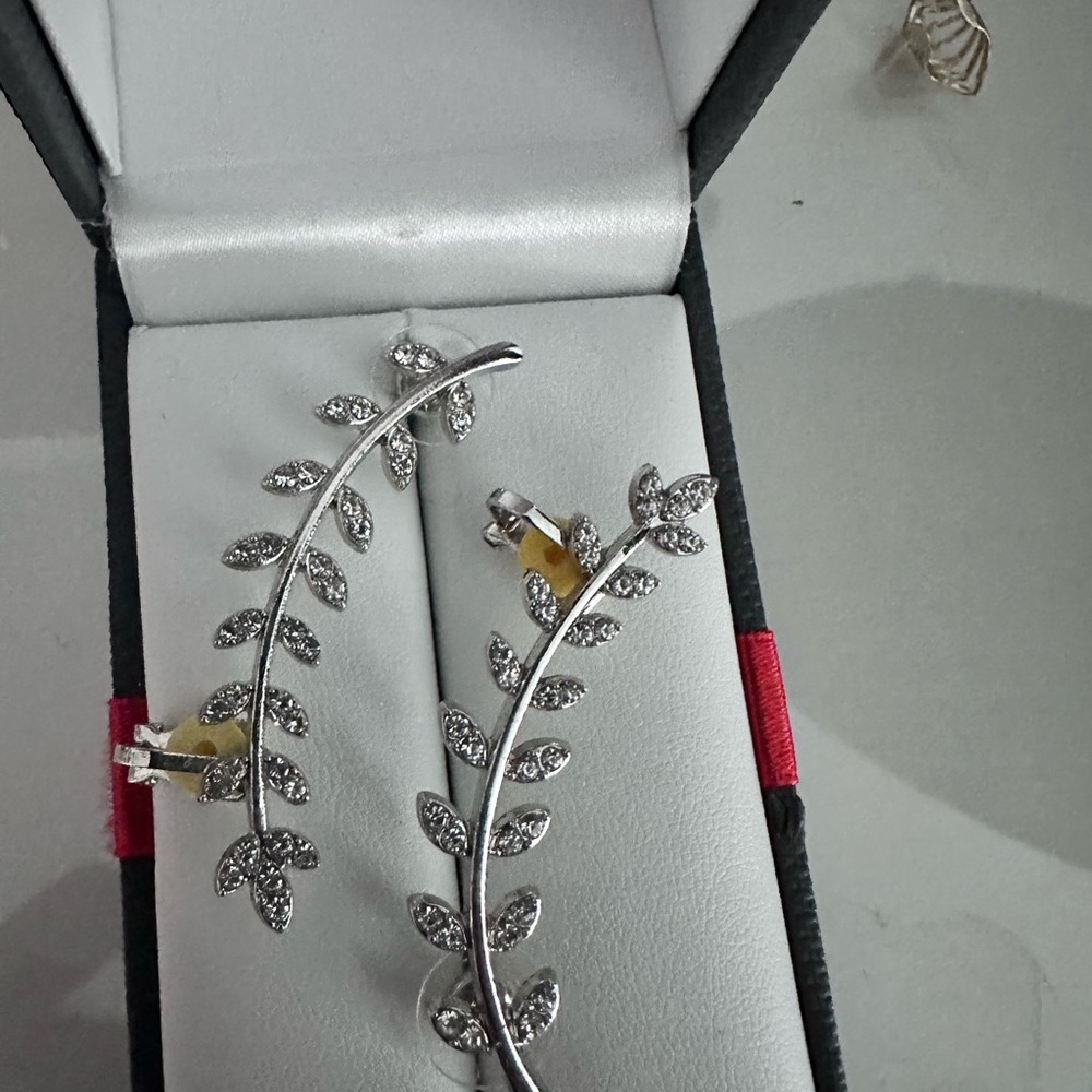 Fashion earrings. Silver